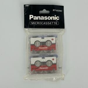 Panasonic RT-602MC Microcassette Tapes 60min Sealed 2-Pack Made in Japan NOS
